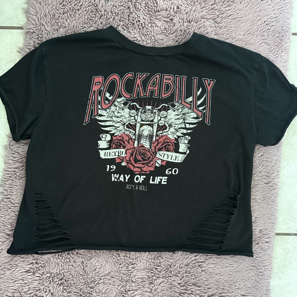 Rock& Roll Retro Style crop top
